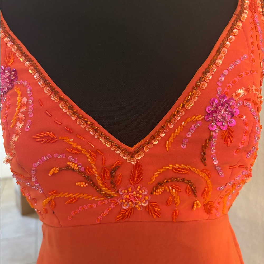 Embroidered V-Neck Dress